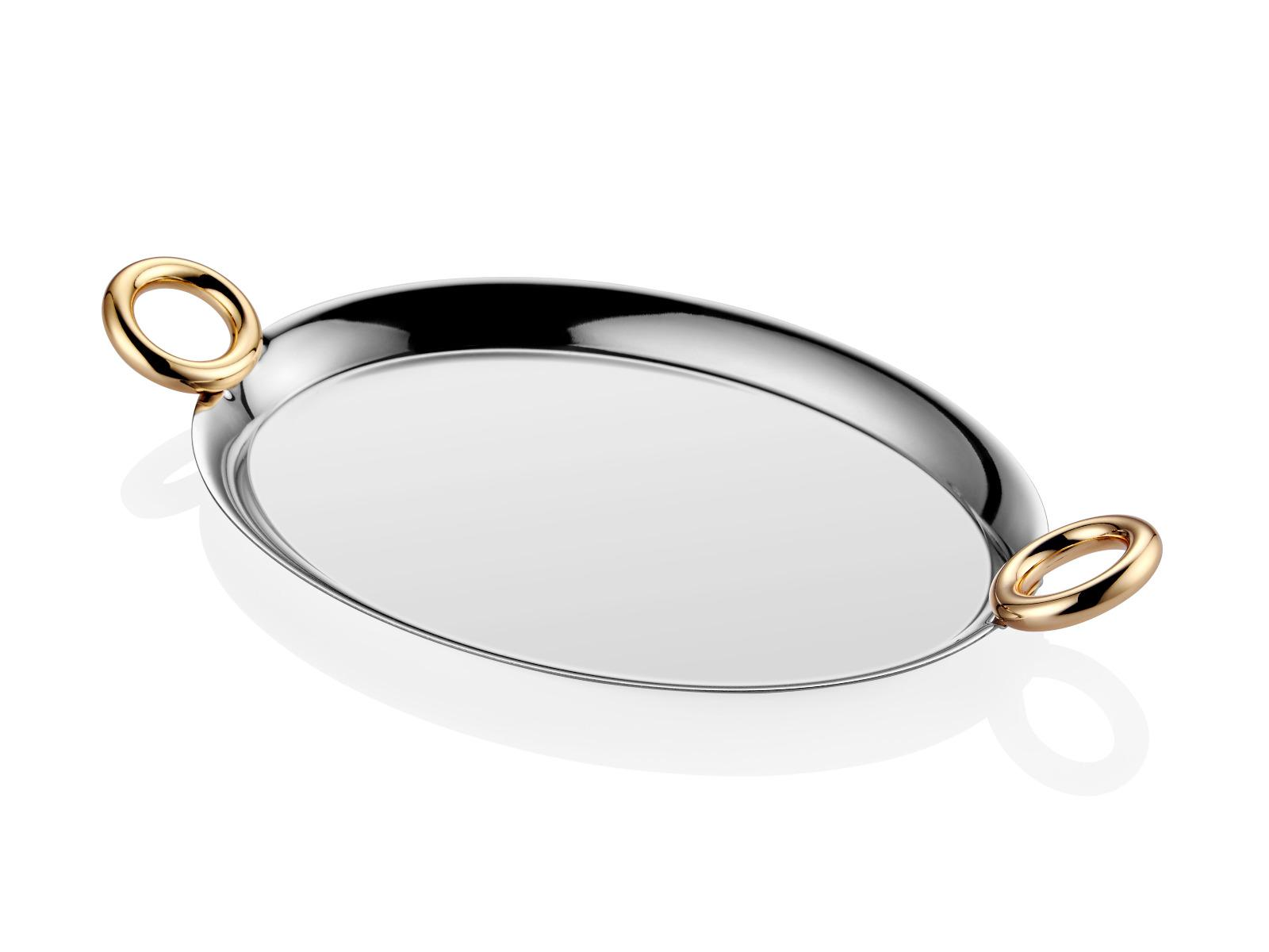 Rivadossi Sandro Oval Altın Kulplu İkramlık Tepsi