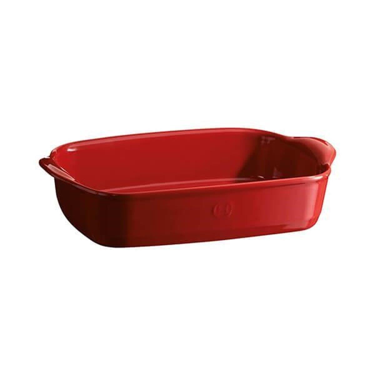 Emile Henry Fırın Kabı Dikdörtgen 30 x 19 cm Kırmızı/Burgundy