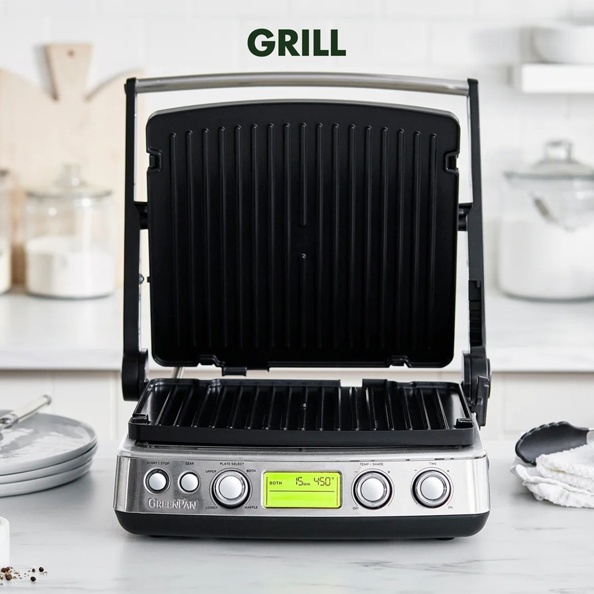 Greenpan Elite Çelik Grill-Tost Makinesi