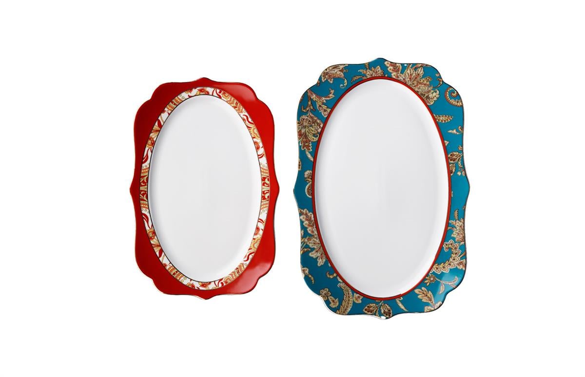 Frances Bone 30 & 35 Cm Oval Servis Tabağı Seti