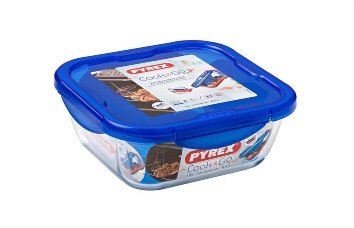 Pyrex Kare Kapaklı Saklama Kabı 1,9 L