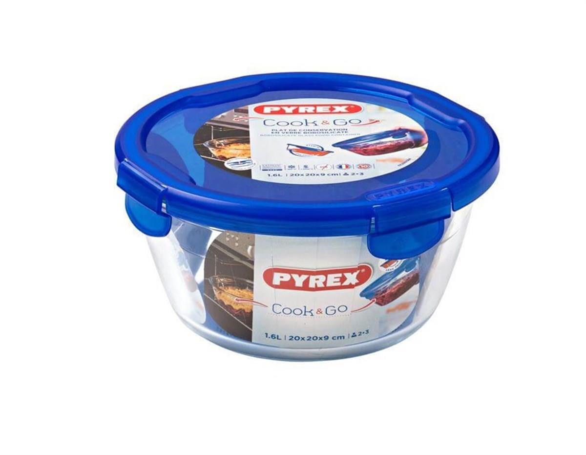 Pyrex Yuvarlak Kapaklı Saklama Kabı 1,6 L
