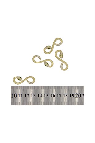 Zirkon Taşlı Yılan Detaylı Takı Aparatı