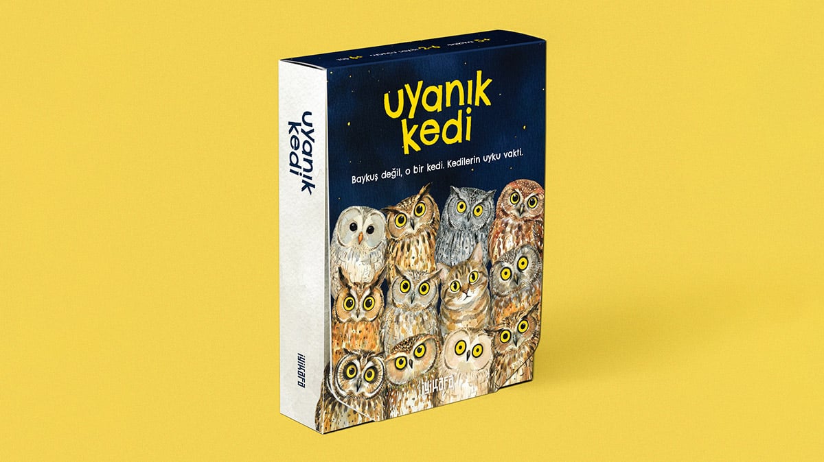 Uyanık Kedi Kart Oyunu: Baykuş değil o bir kedi. Kedilerin Uyku Vakti - Ama bir kaçak var!
