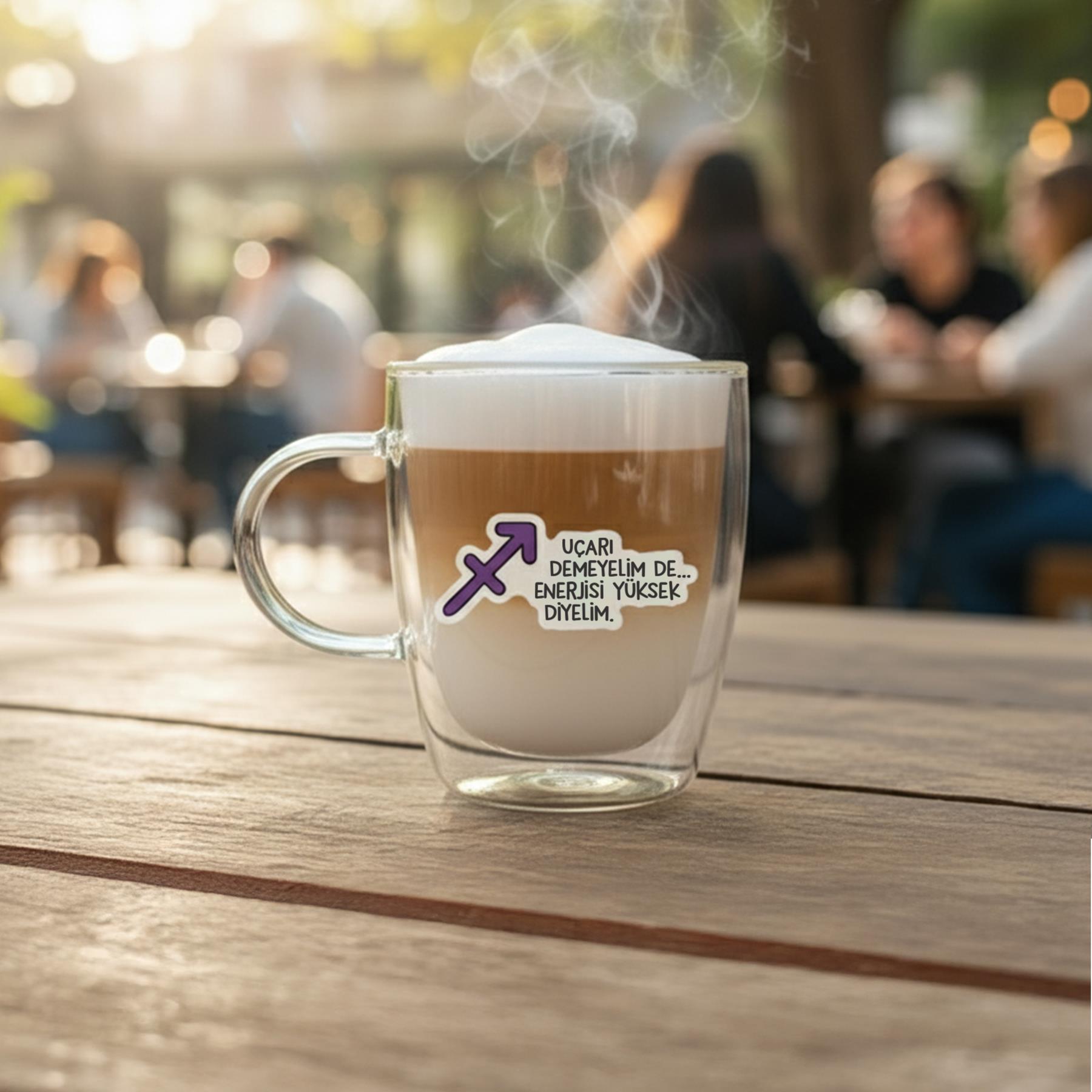 Hisli Şeyler Yay Burcu Cam Kupa