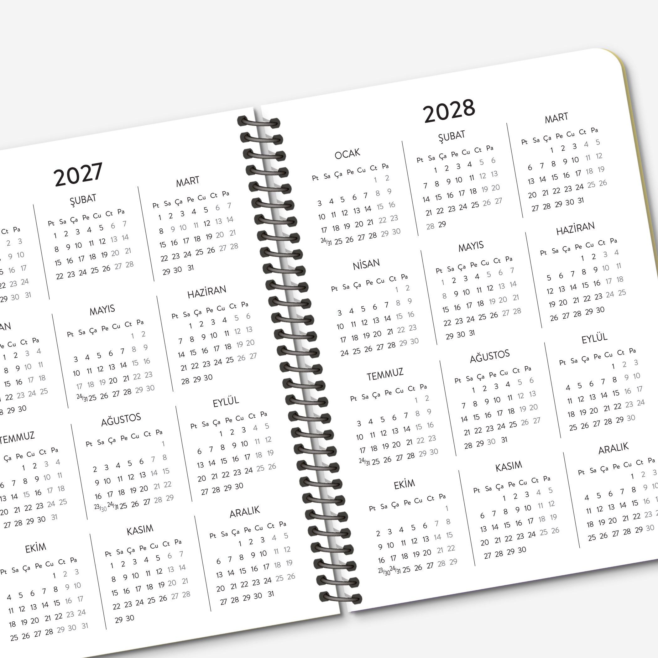 Bende Ne Cevherler Saklı 2027 Haftalık Ajanda