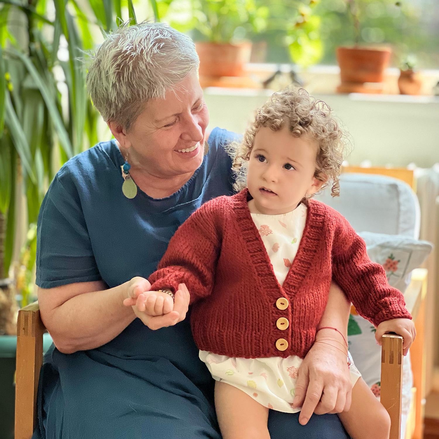 Yavru | El Örgüsü Bebek Hırkası Kiremit