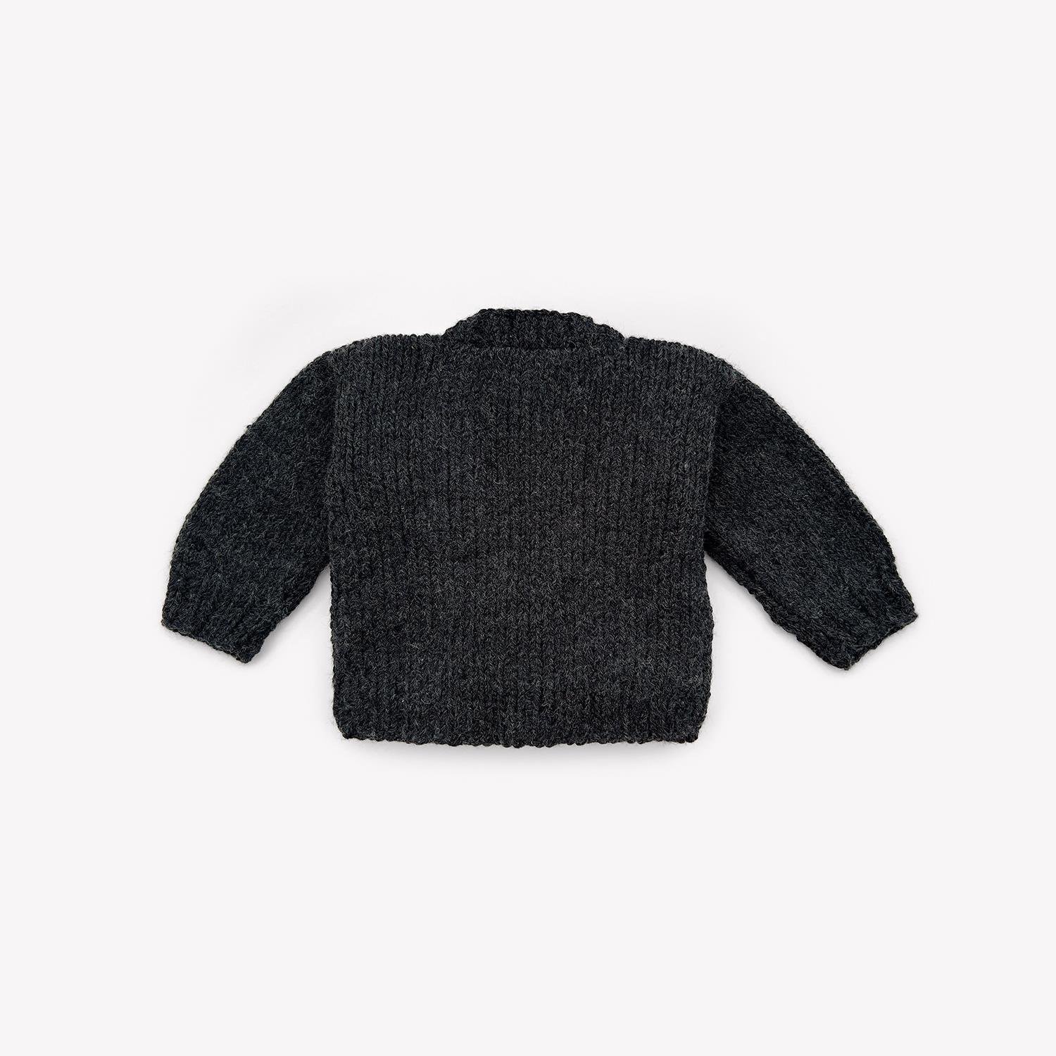 Yavru | El Örgüsü Bebek Hırkası Antrasit