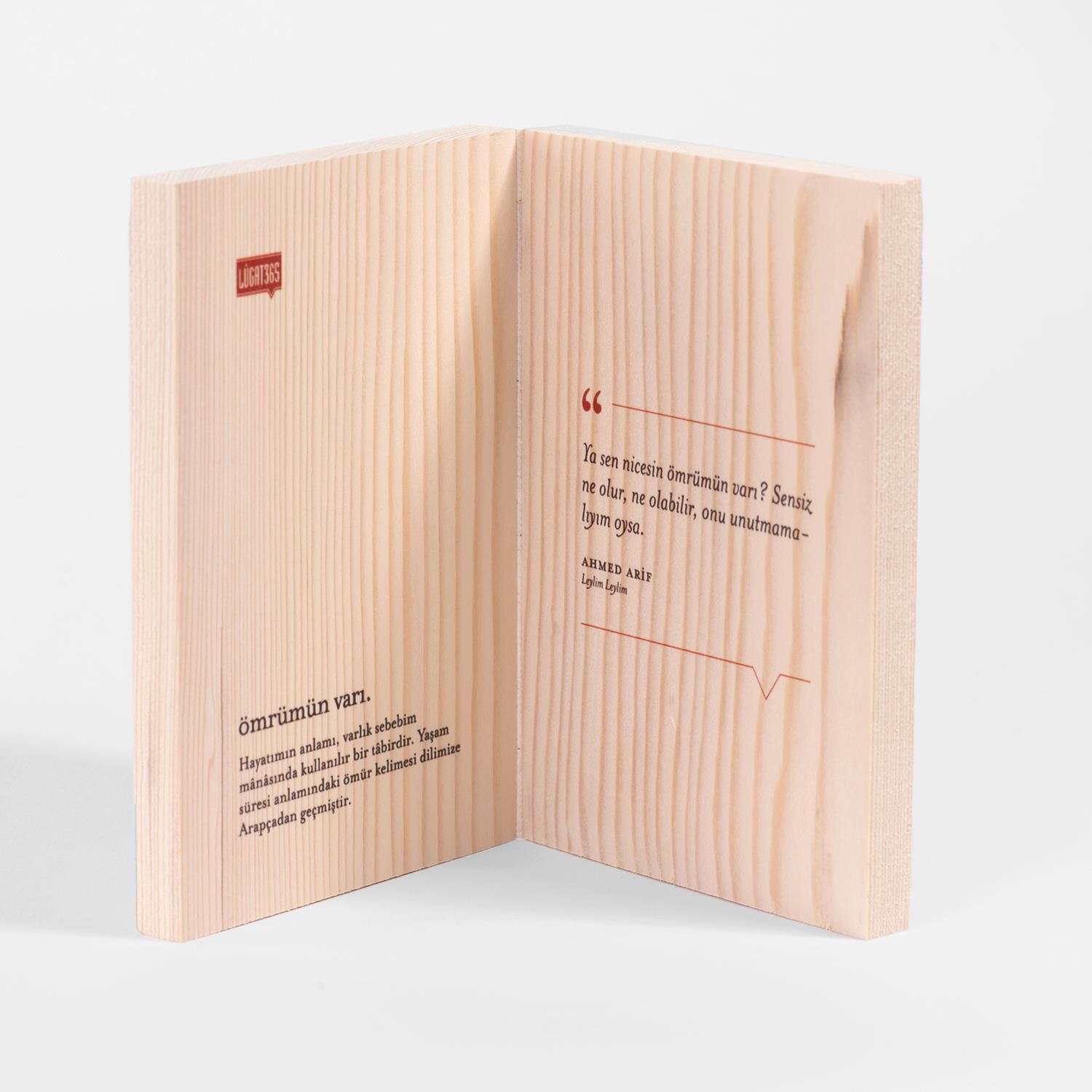 Ömrümün Varı Ahşap Kitap