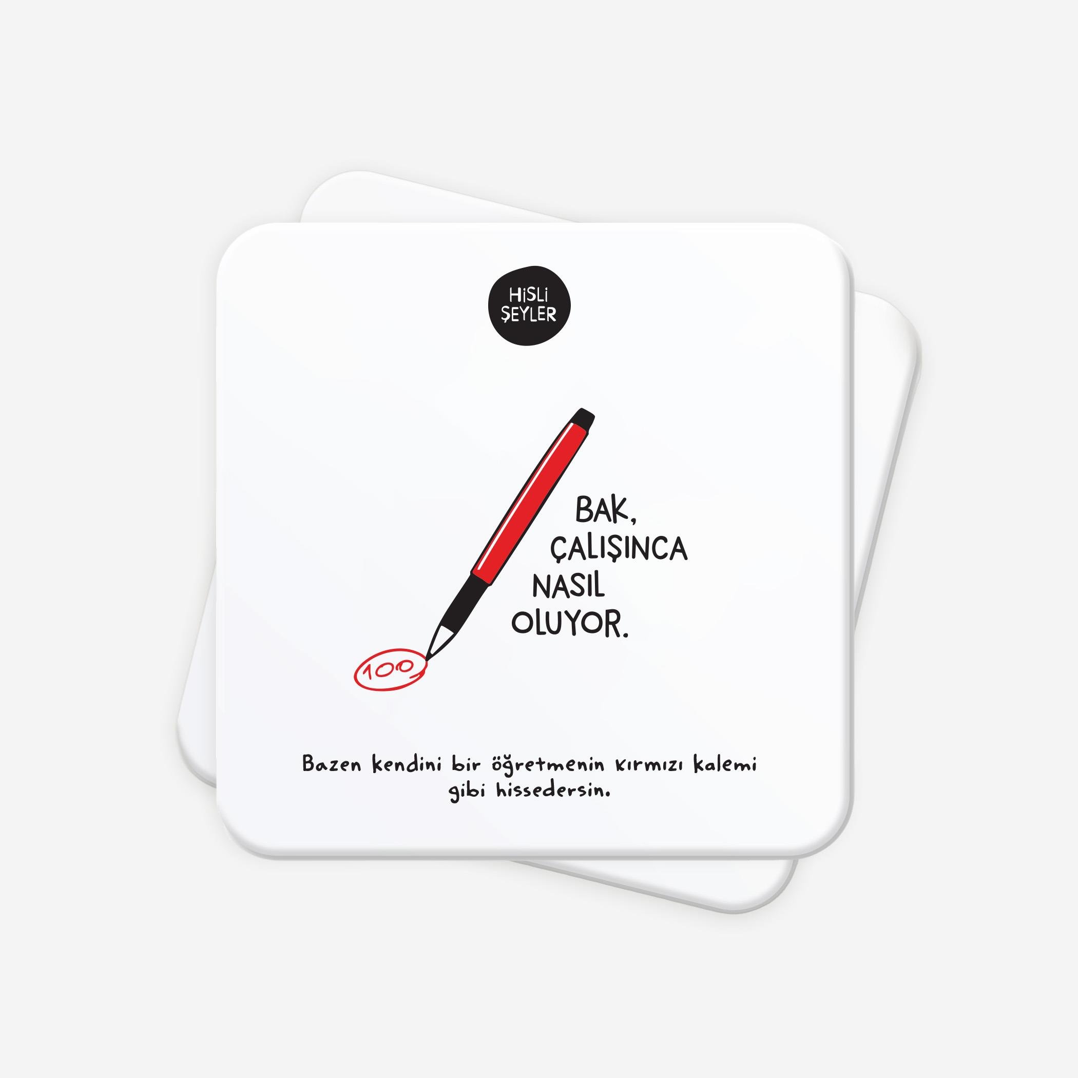 Çalışınca Nasıl Oluyor 2li Bardak Altlığı Seti