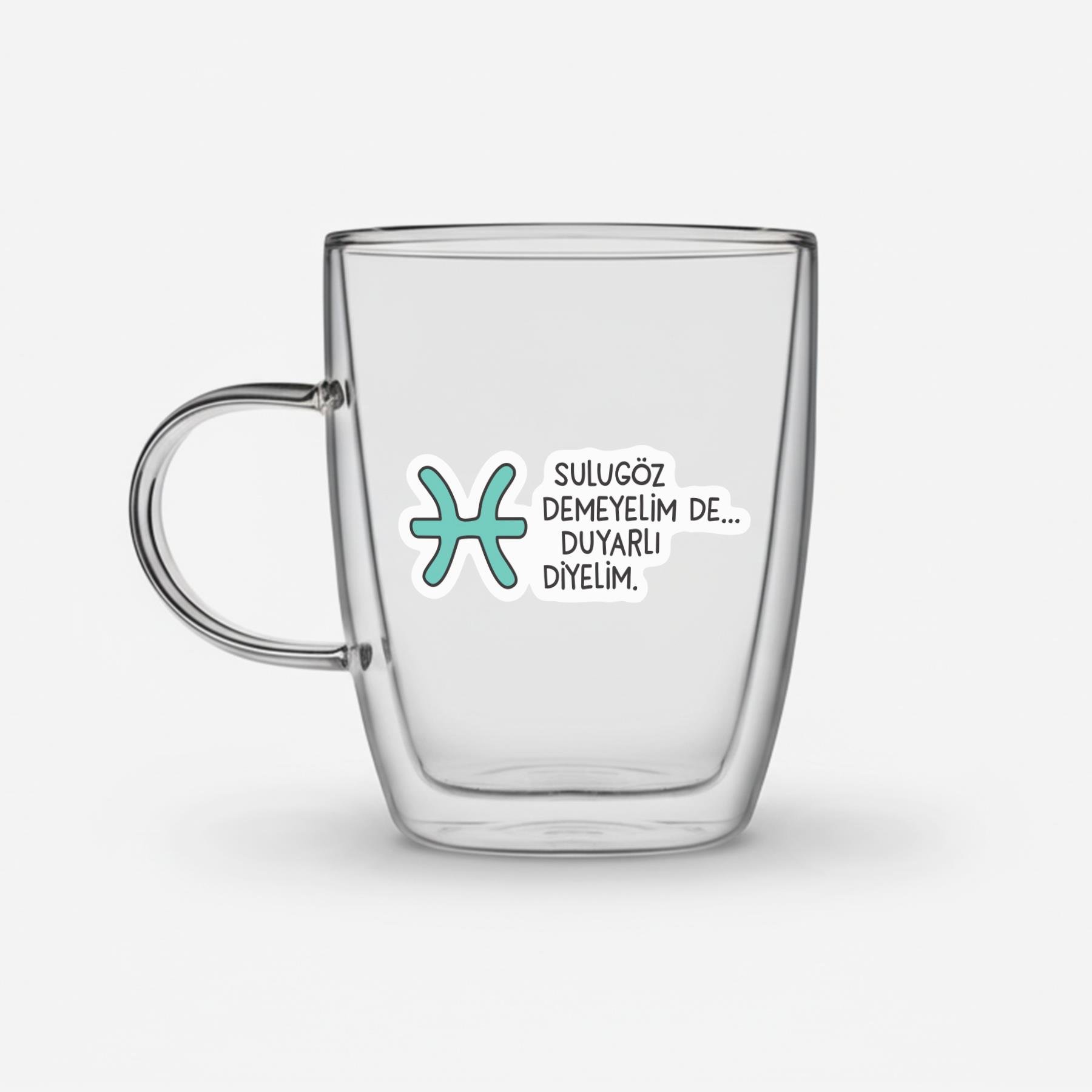 Hisli Şeyler Balık Burcu Cam Kupa