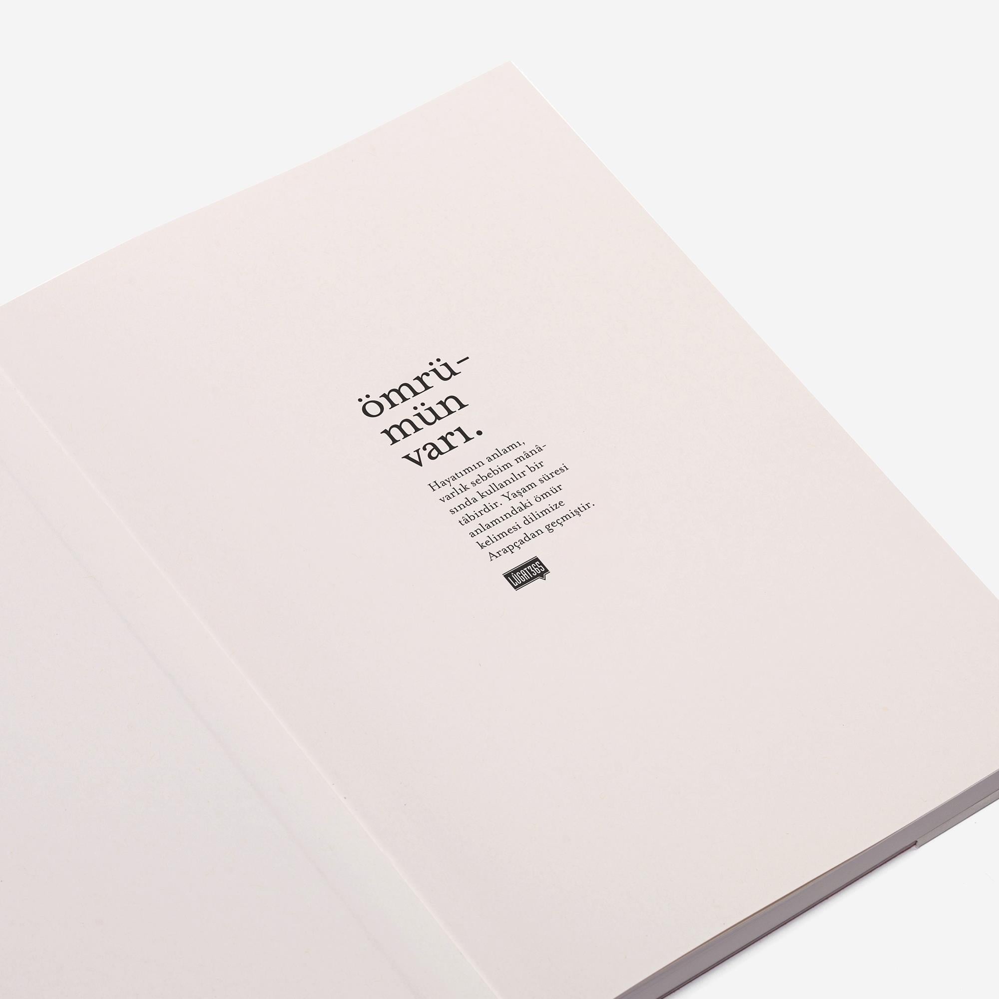Ömrümün Varı Sert Kapaklı Defter | Lûgat365 x Karatis