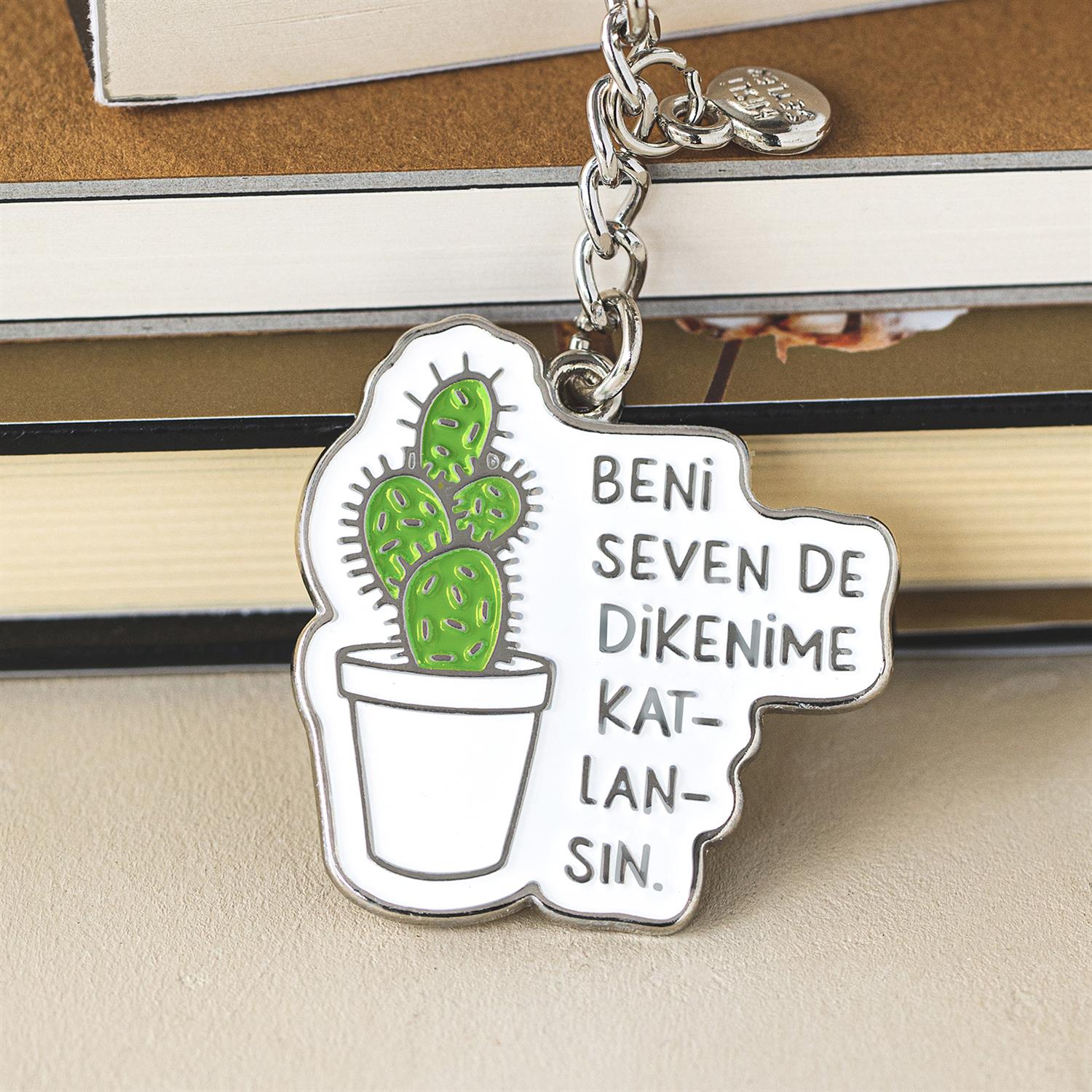 Dikenime Katlansın Anahtarlık