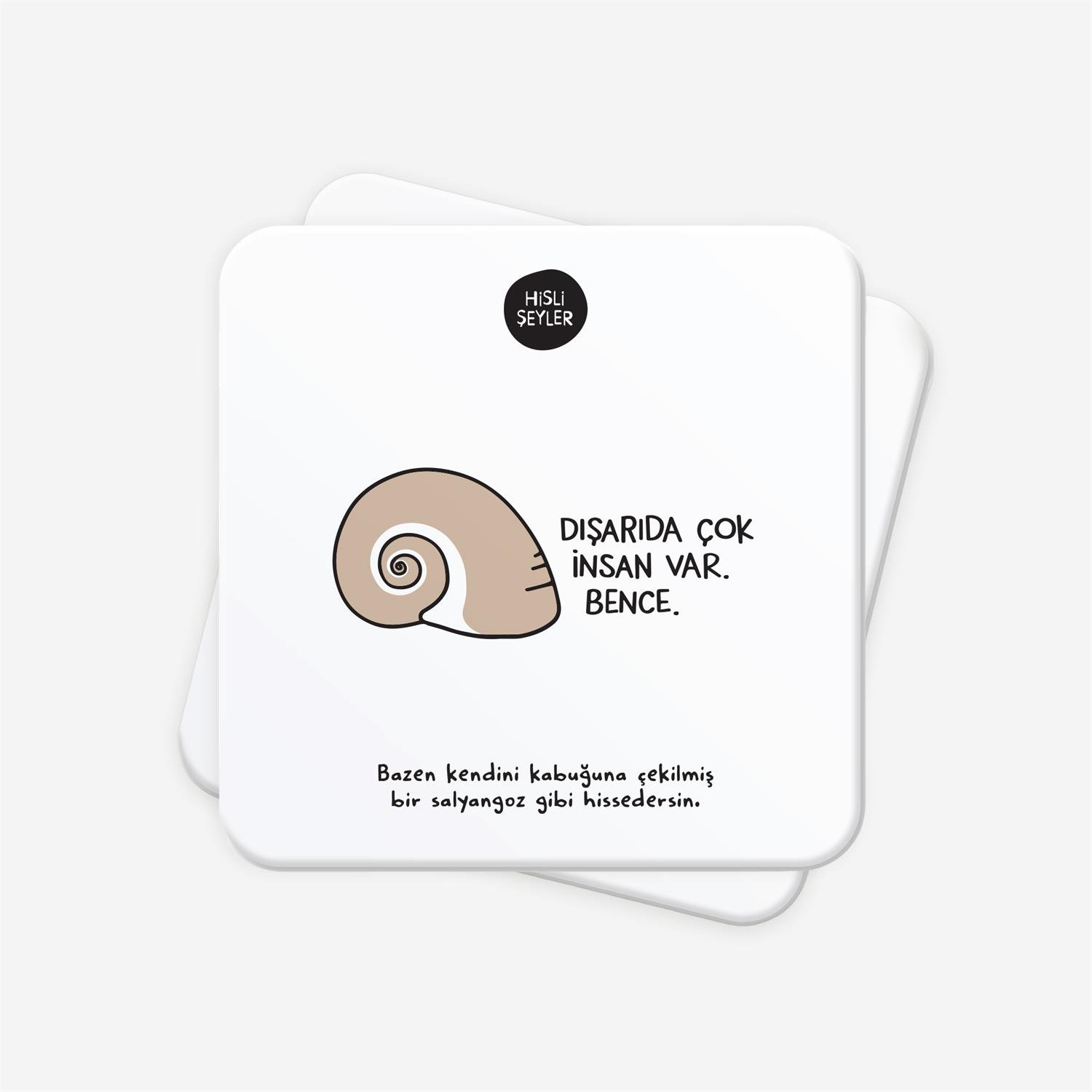 Dışarda Çok İnsan Var 2li Bardak Altlığı Seti