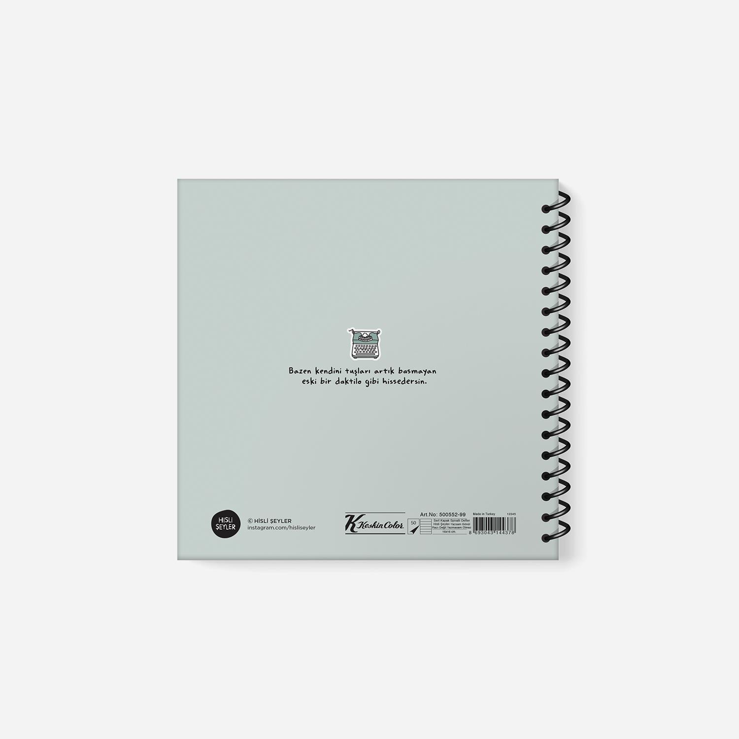 Yazmasam Olmaz Sert Kapaklı Spiralli Defter
