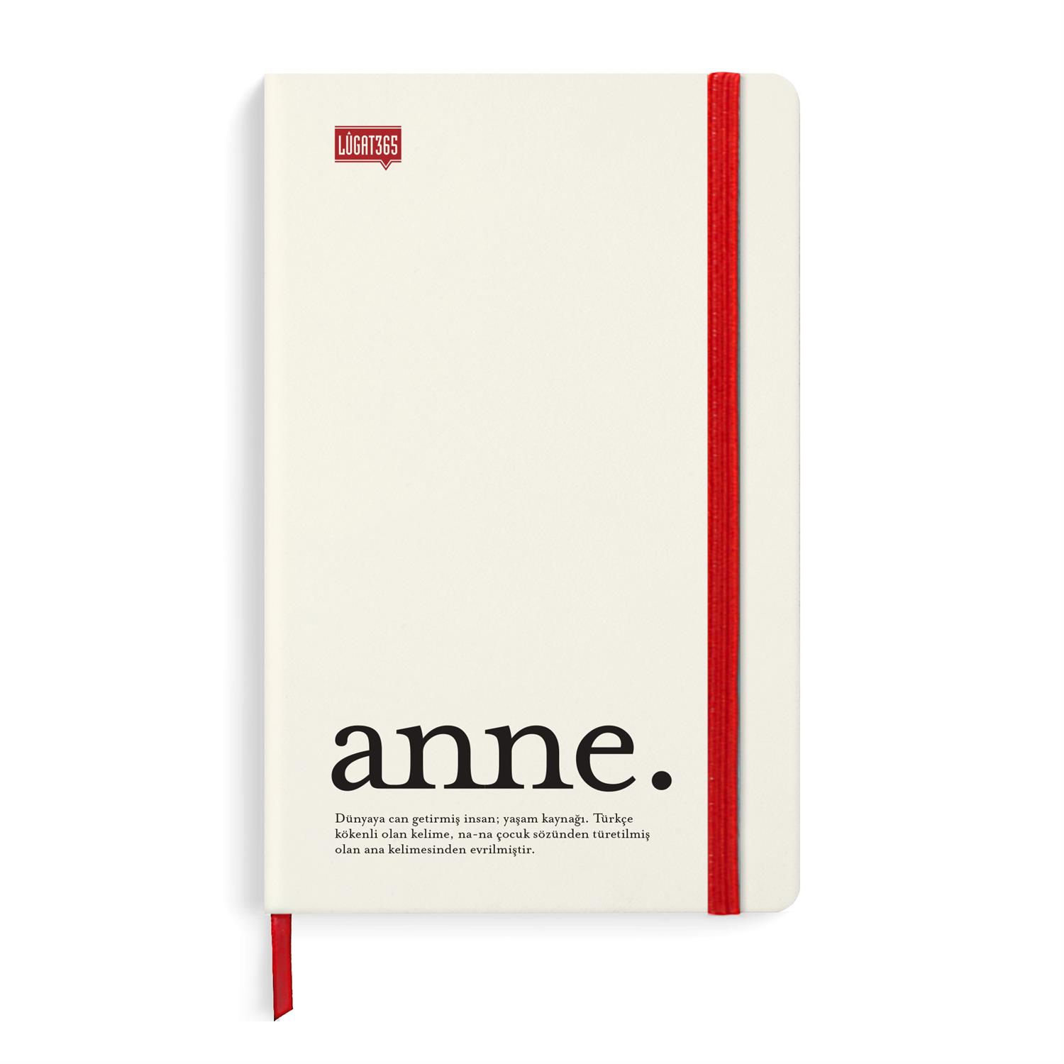 Anne Sert Kapaklı Lastikli Defter 