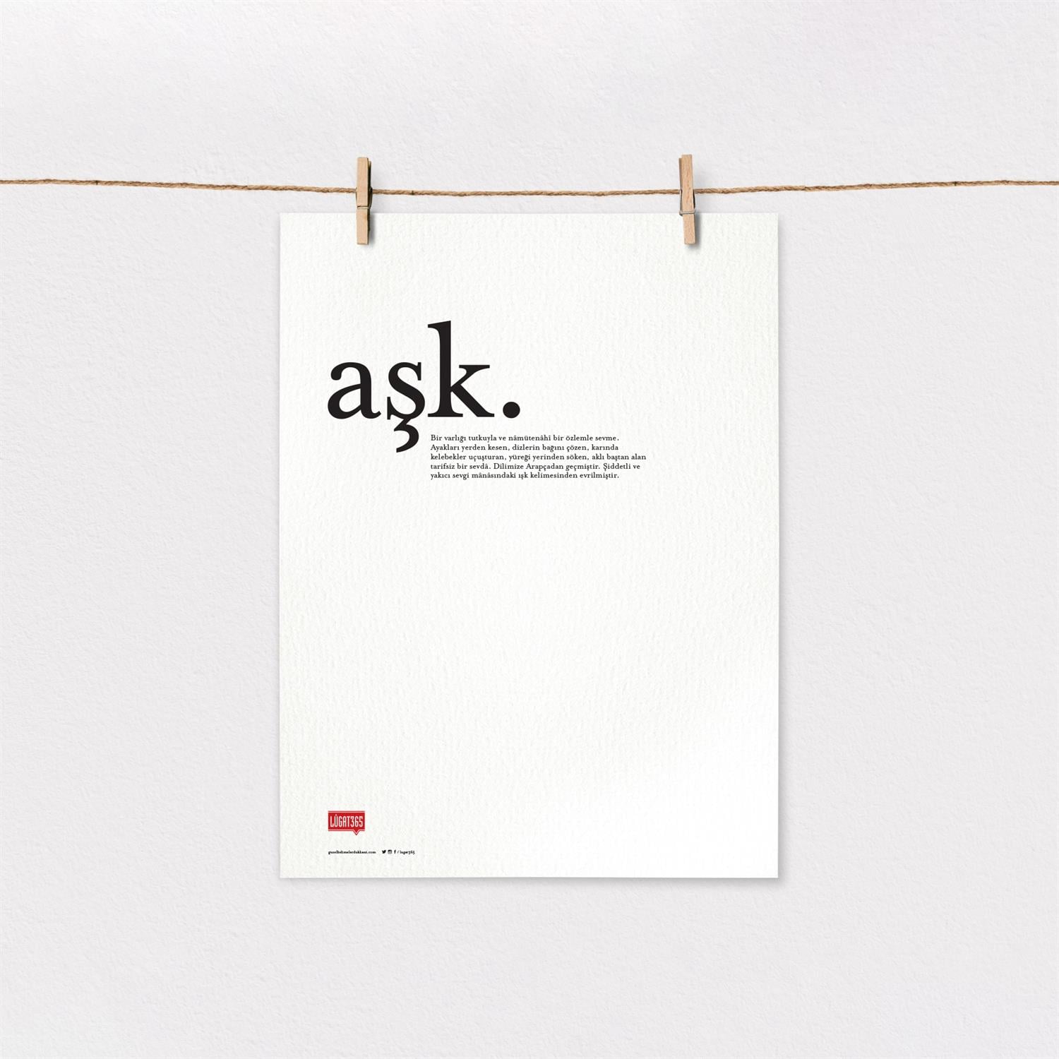 Aşk Poster (Çerçevesiz)