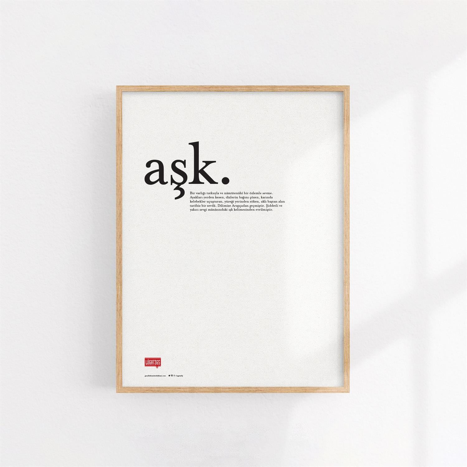 Aşk Poster (Çerçevesiz)