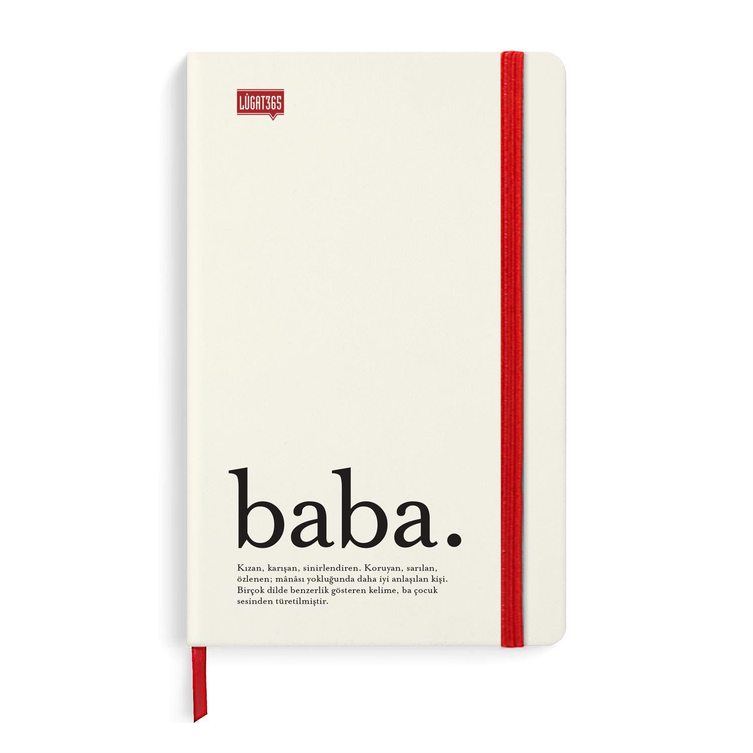 Baba Sert Kapaklı Lastikli Defter 