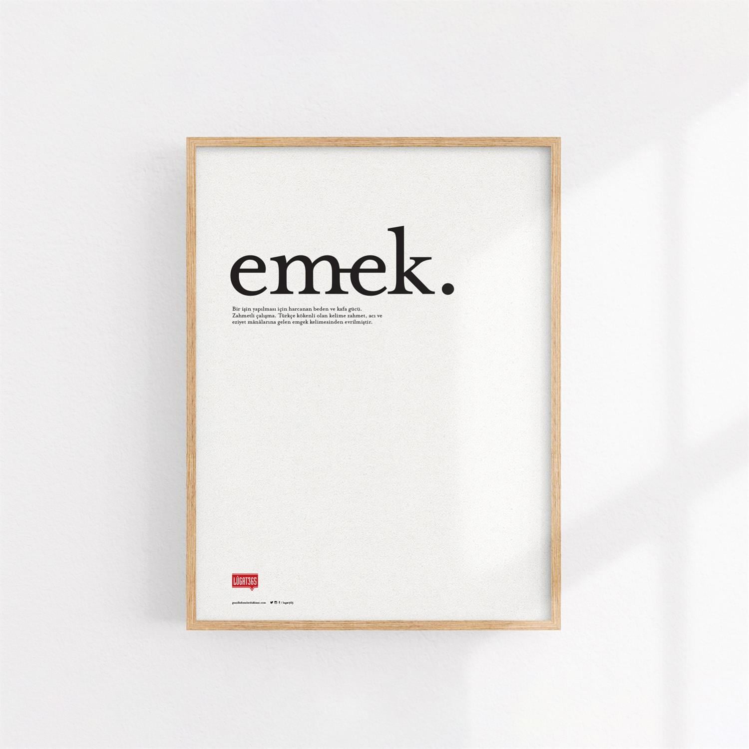 Emek Poster  (Çerçevesiz)
