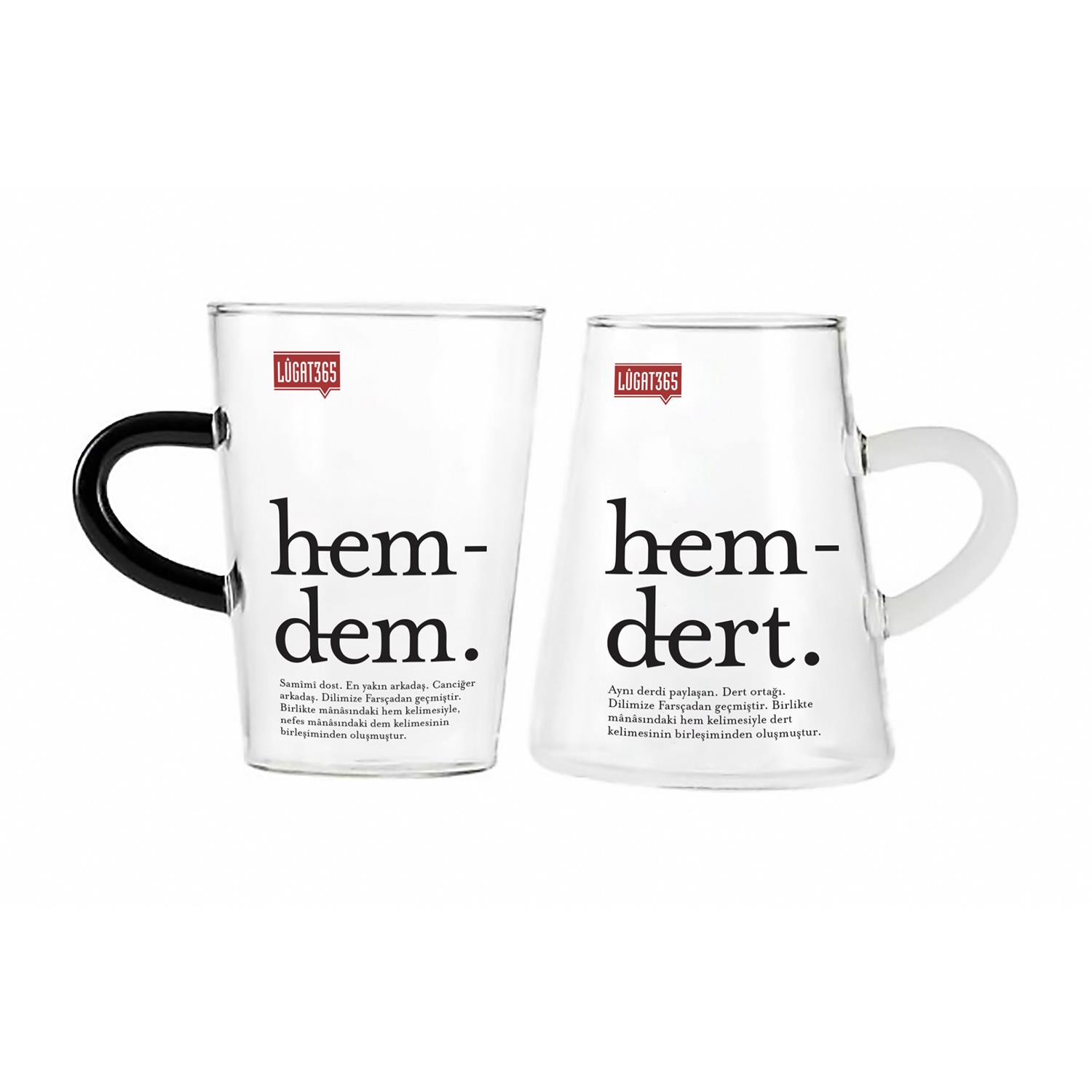 Hemdem-Hemdert İnce Cam Kupa Seti 2li