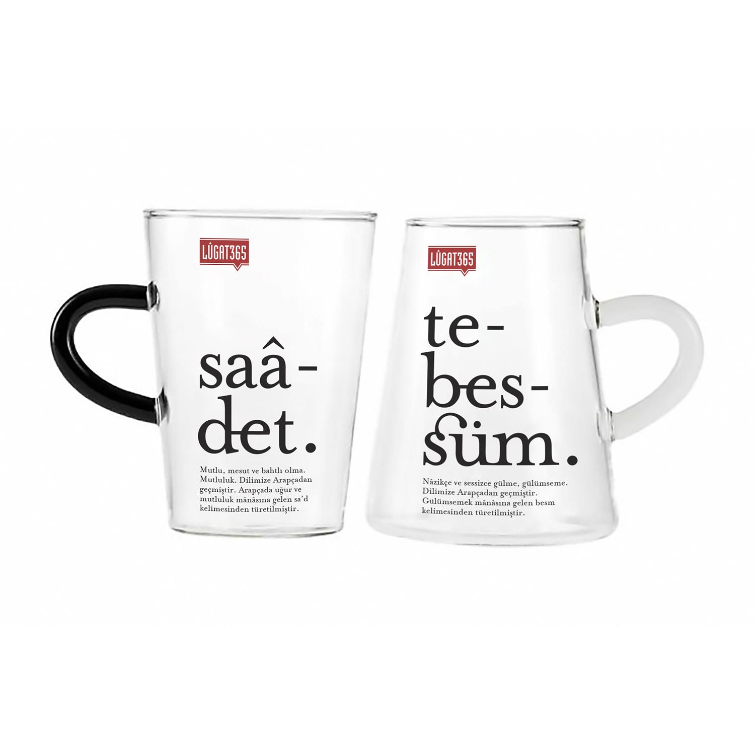 Saâdet-Tebessüm İnce Cam Kupa Seti 2li