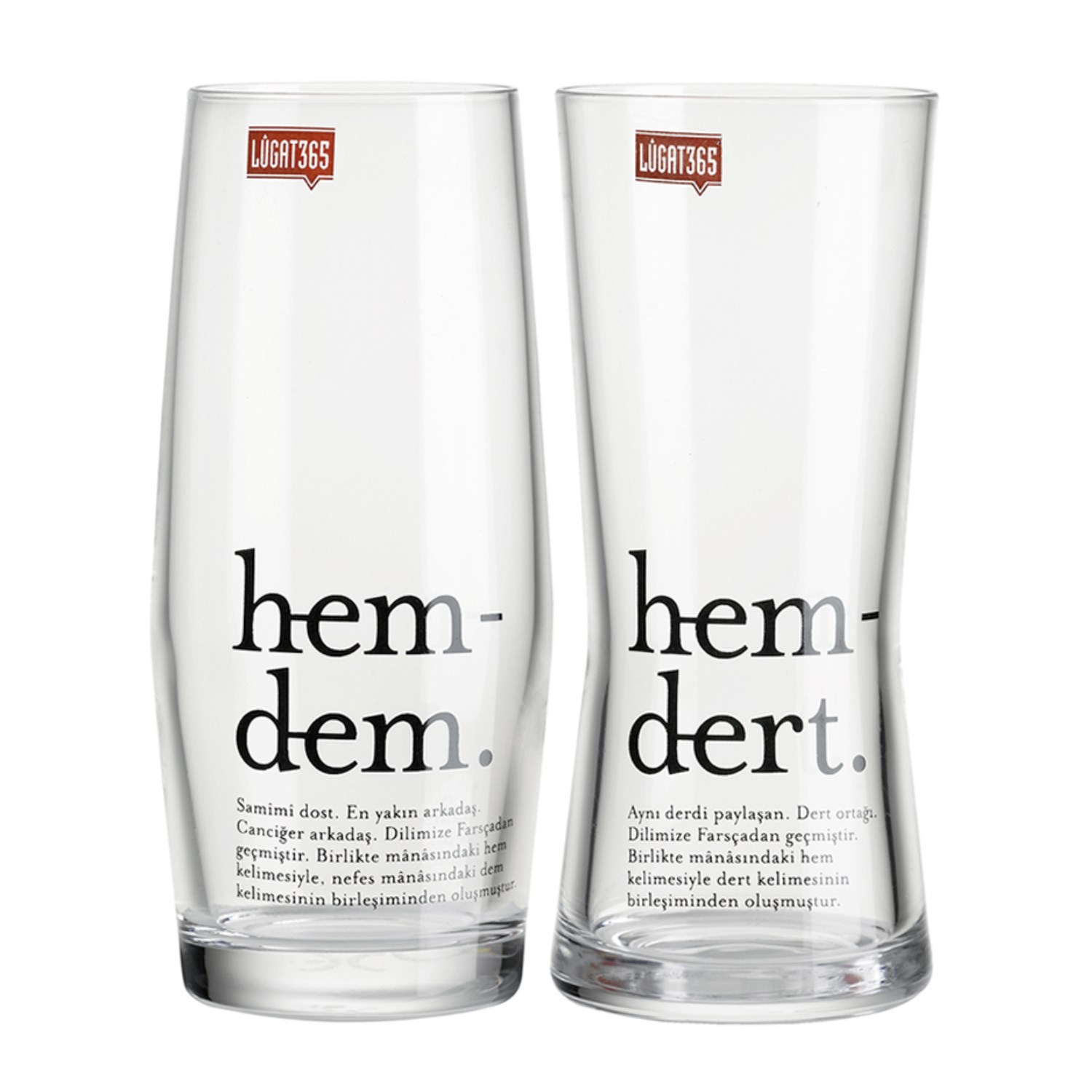 Hemdem & Hemdert Cam Rakı Seti 2li