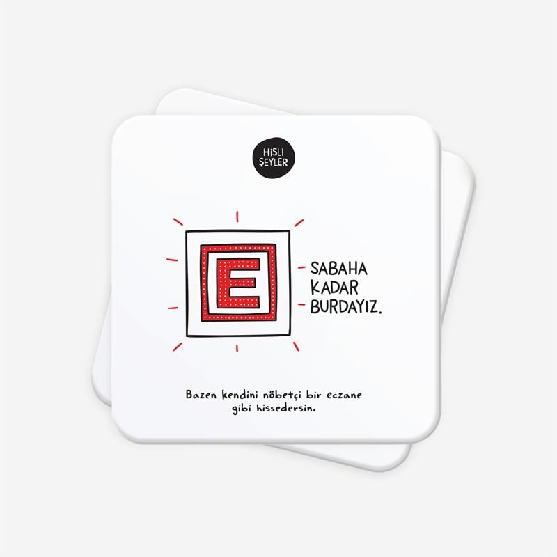 Sabaha Kadar Burdayız 2li Bardak Altlığı Seti
