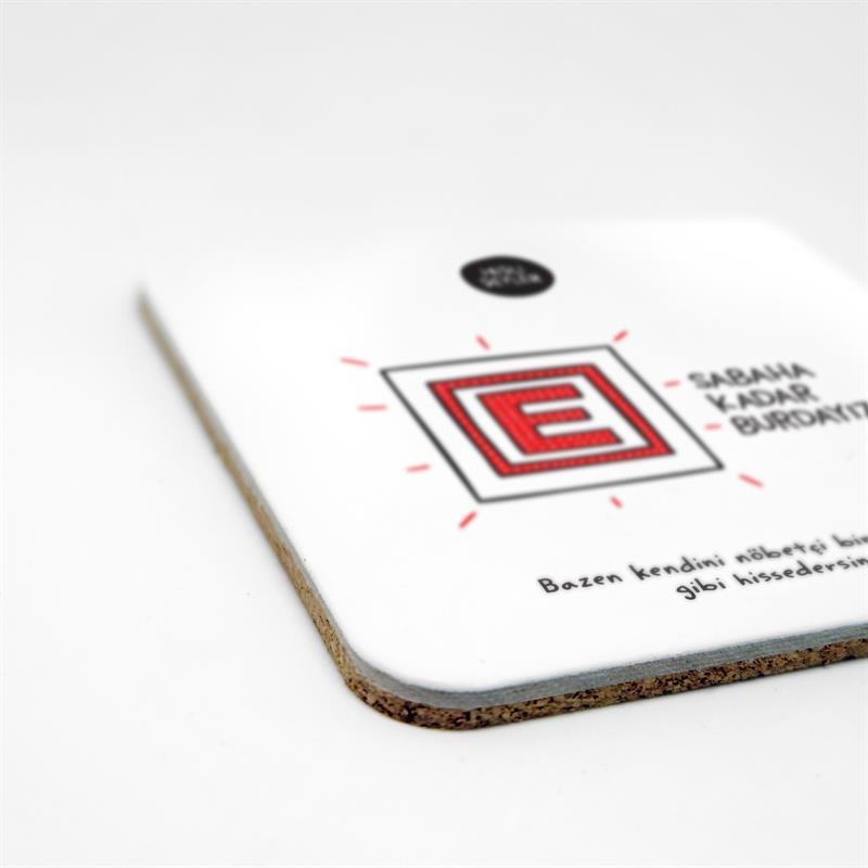 Sabaha Kadar Burdayız 2li Bardak Altlığı Seti