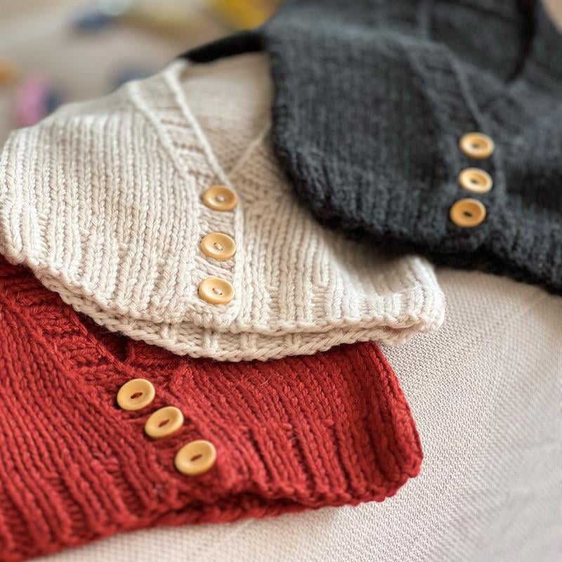 Yavru | El Örgüsü Bebek Hırkası Kiremit