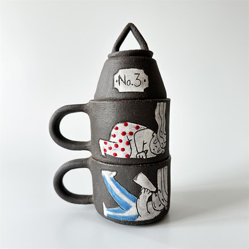 Tip Ceramic | Komşu 2li Bardak ve Şekerlik Seti