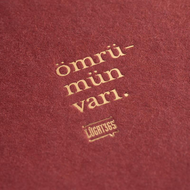 Ömrümün Varı Sert Kapaklı Defter | Lûgat365 x Karatis