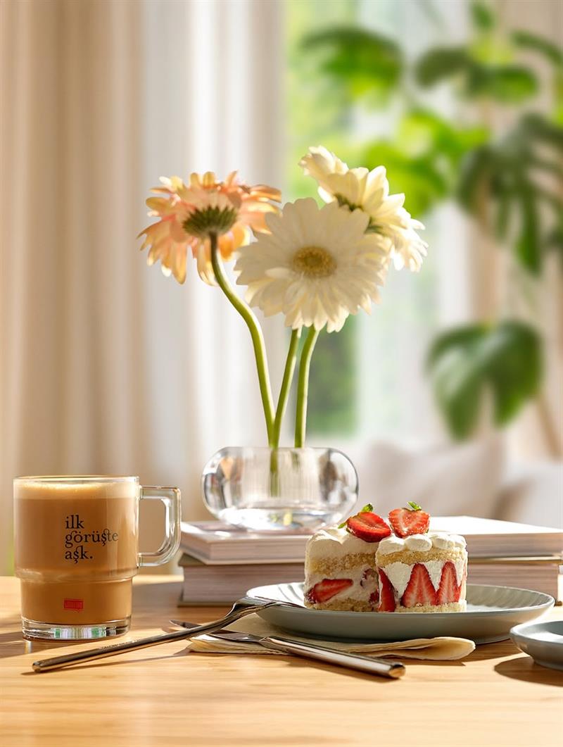 İlk Görüşte Aşk Cam Kupa