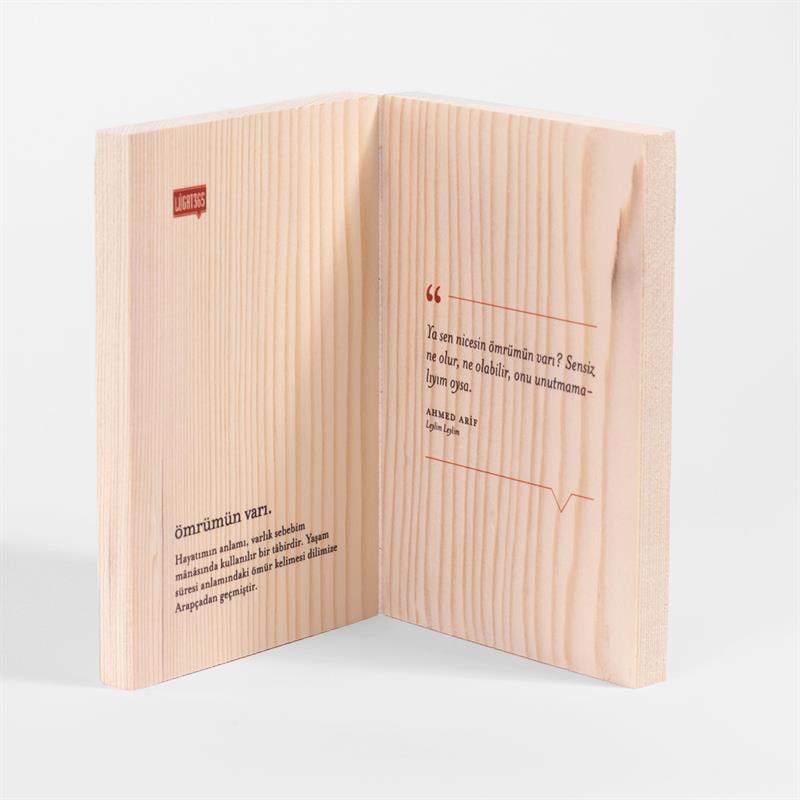 Ömrümün Varı Ahşap Kitap