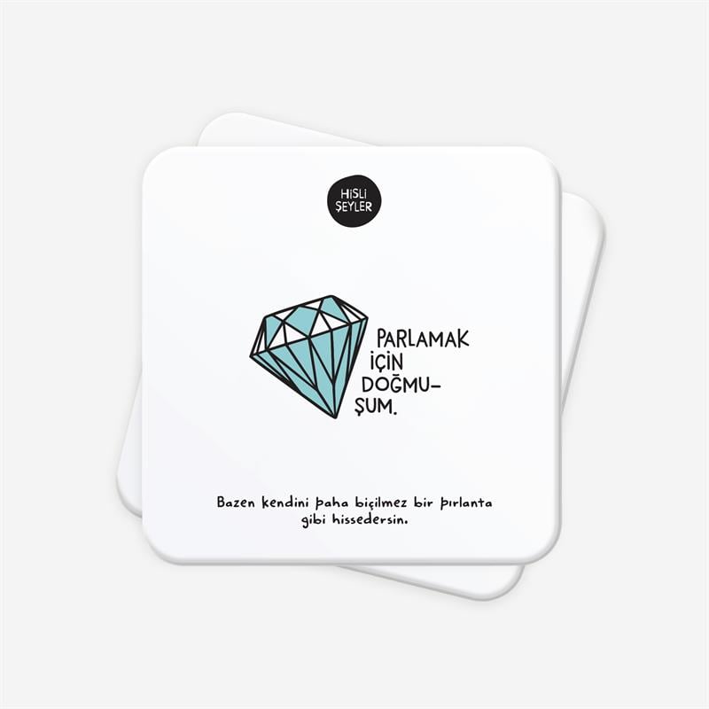 Parlamak İçin Doğmuşum 2li Bardak Altlığı Seti