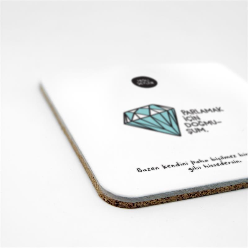 Parlamak İçin Doğmuşum 2li Bardak Altlığı Seti