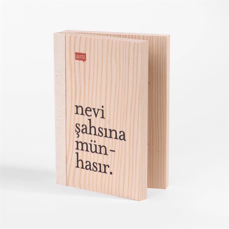 Nevi Şahsına Münhasır Ahşap Kitap