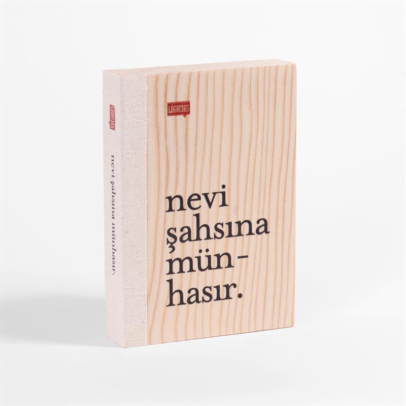 Nevi Şahsına Münhasır Ahşap Kitap