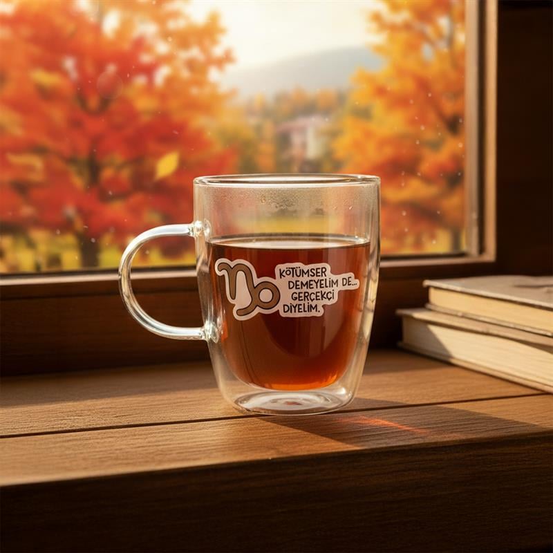 Hisli Şeyler Oğlak Burcu Cam Kupa