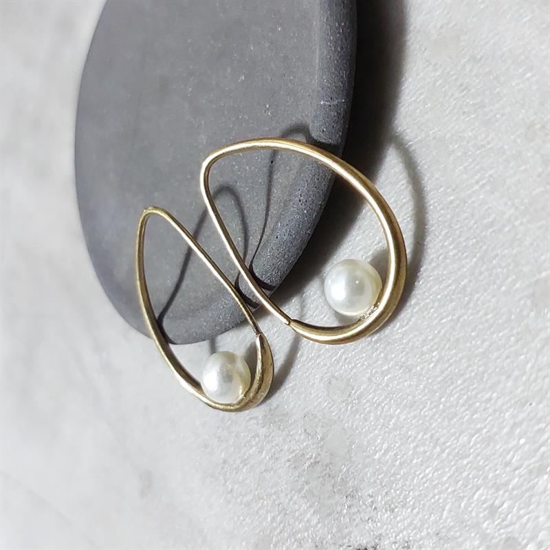 POJWoman | İncili Çiğ Tanesi Küpe