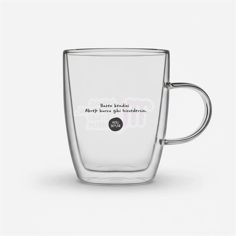 Hisli Şeyler Akrep Burcu Cam Kupa