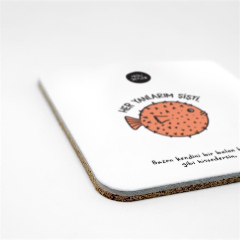 Her Yanlarım Şişti 2li Bardak Altlığı Seti