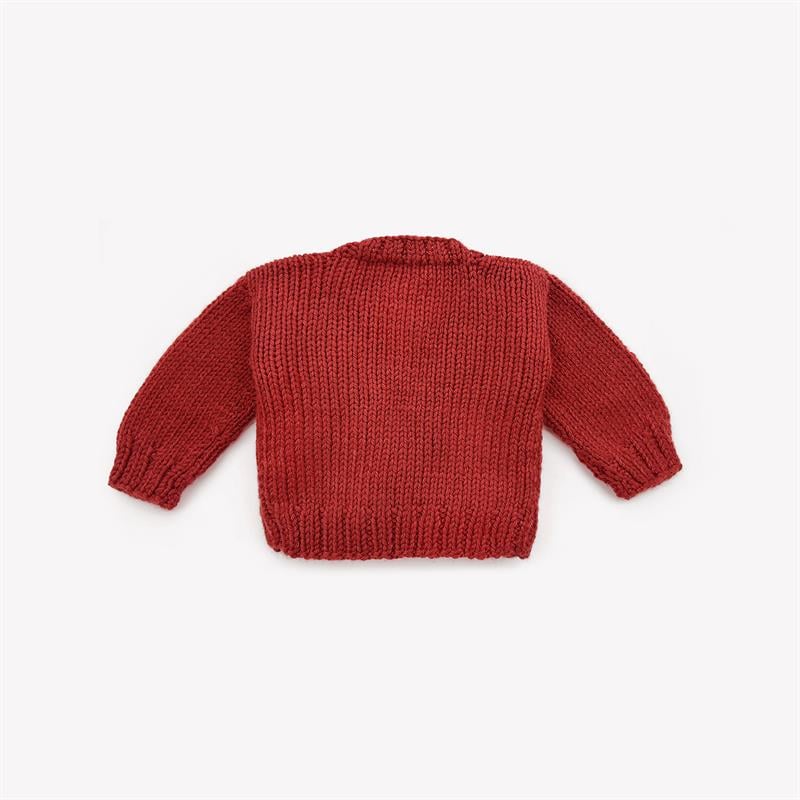 Yavru | El Örgüsü Bebek Hırkası Kiremit