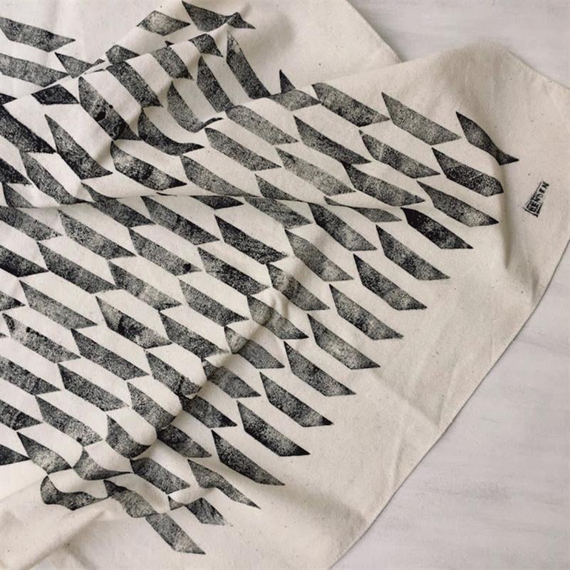 Denden | Kontrast Desen Baskılı Mutfak Havlusu