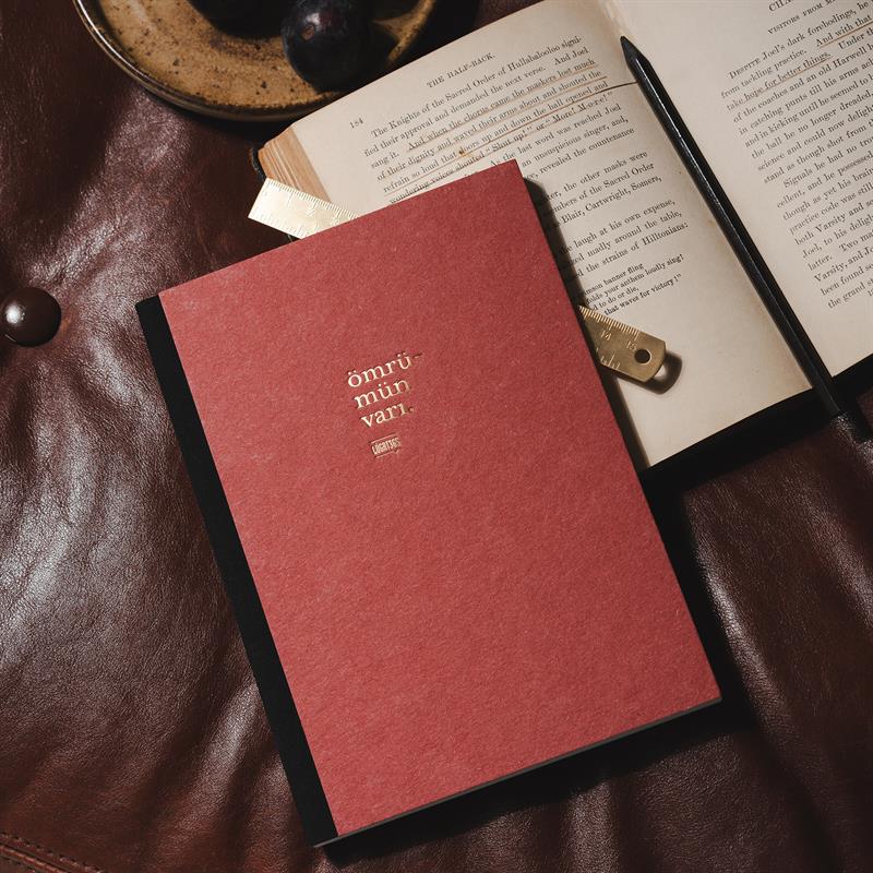 Ömrümün Varı Sert Kapaklı Defter | Lûgat365 x Karatis