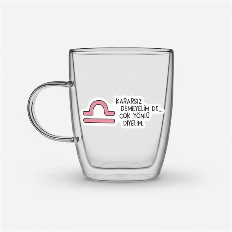 Hisli Şeyler Terazi Burcu Cam Kupa