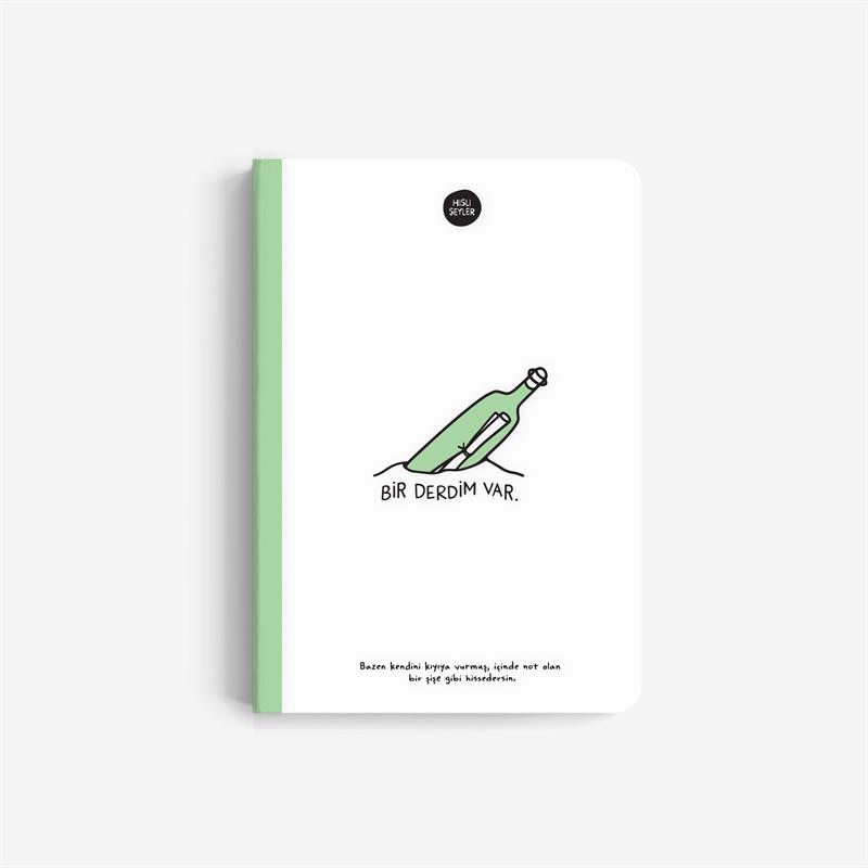 Bir Derdim Var Renkli Sayfalı Defter