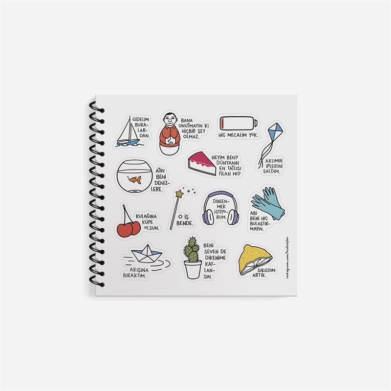 Yazmasam Olmaz Sert Kapaklı Spiralli Defter