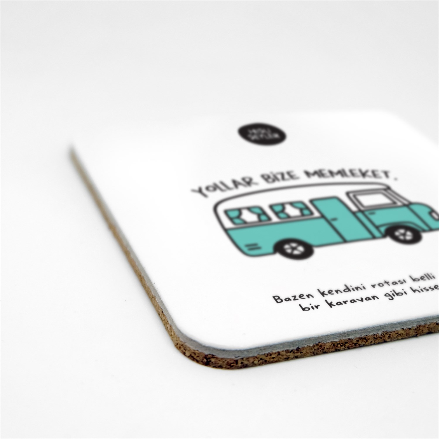 Yollar Bize Memleket 2li Bardak Altlığı Seti