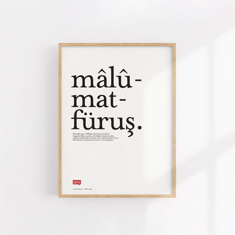 Mâlûmatfüruş Poster (Çerçevesiz)